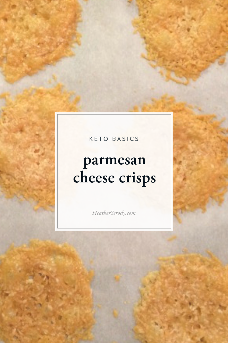 These keto parmesan crackers are a basic in your keto eating plan and great to have on hand when a carb craving strikes. They also happen to divine with a glass of wine! They possess the crispy crunch of a cracker but without any refined carbs, since these are made from 100% parmesan cheese. There's no reason to pay $7.99 at Whole Foods for a small 3 oz. container when you can easily make them yourself in about 15 minutes. I always serve these in place of crackers for Thanksgiving and Christmas. #keto #thankgiving #ketorecipes #ketoholiday #keto basics