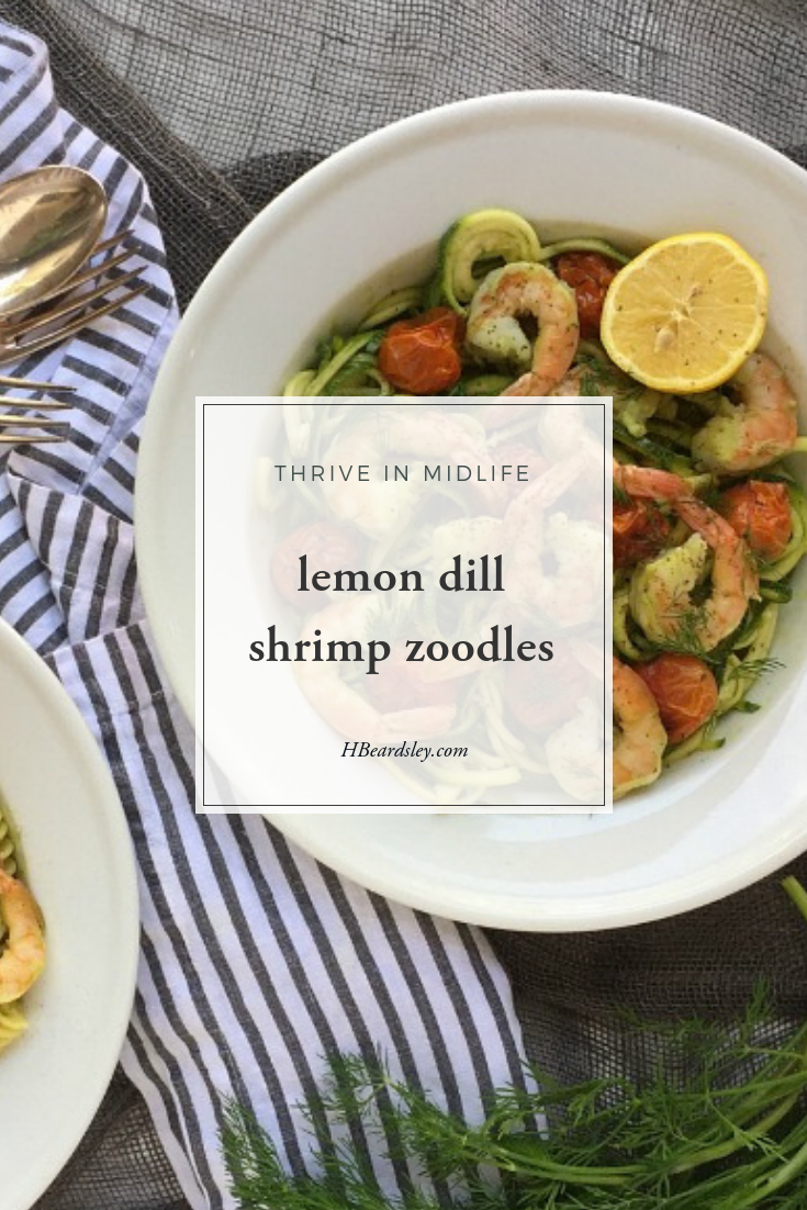 lemon dill shrimp zoodles