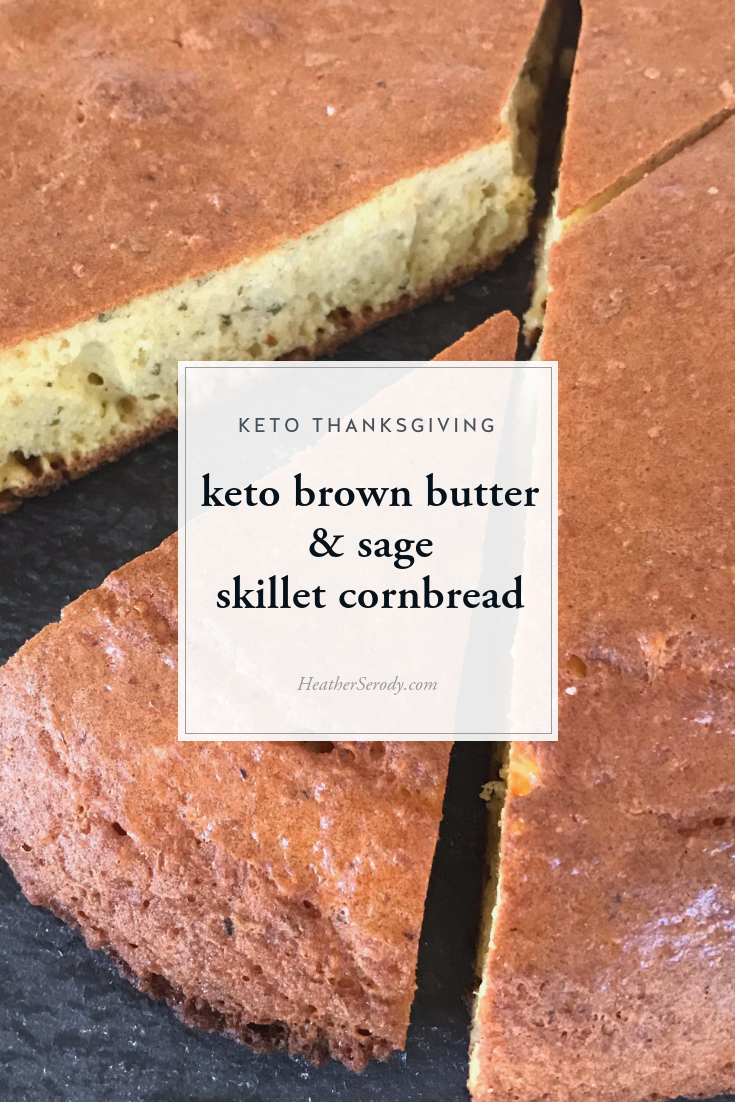 This is a great approximation to traditional cornbread, and it has a lovely corn flavor and lots of nice air pockets for texture but it doesn't pretend to taste exactly the same. This keto copycat recipe is a nice substitute when keeping carbs low is a priority. For each slice of my keto cornbread, you save a whopping 49 grams of carbohydrate per slice as compared to regular cornbread! #keto #thankgiving #ketorecipes #ketoholiday