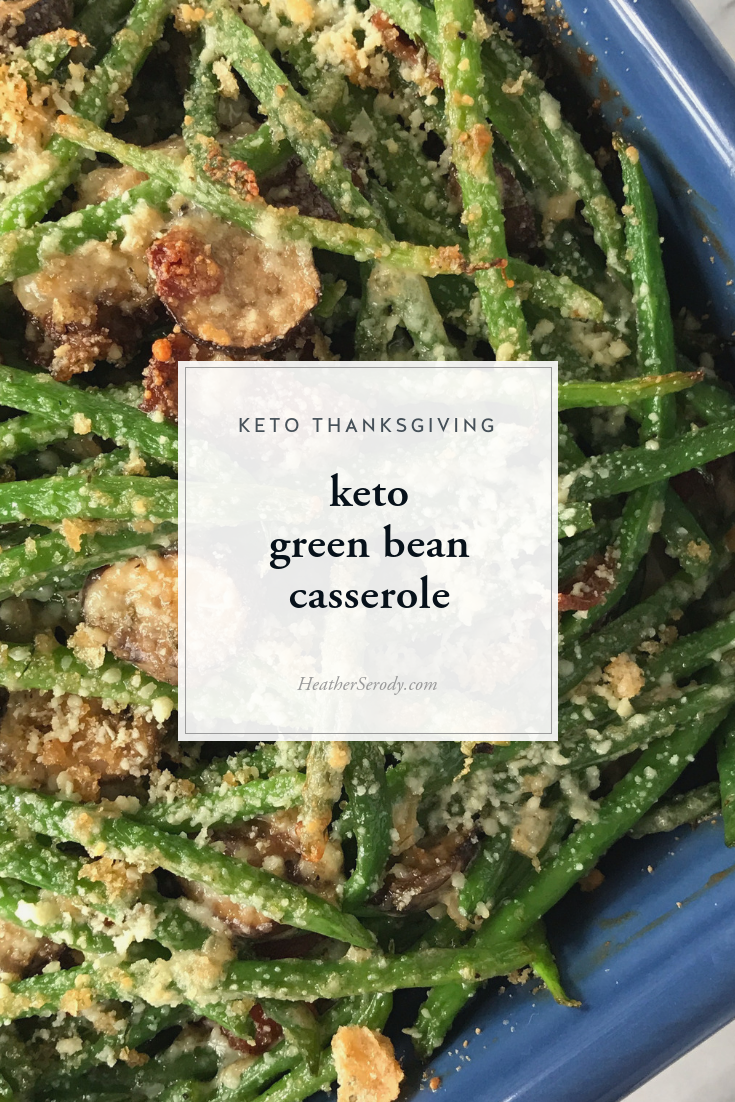 keto green bean casserole | Thrive In Midlife - This is a classic Thanksgiving recipe that is super easy to make keto-friendly. #keto #thankgiving #ketorecipes #ketoholiday