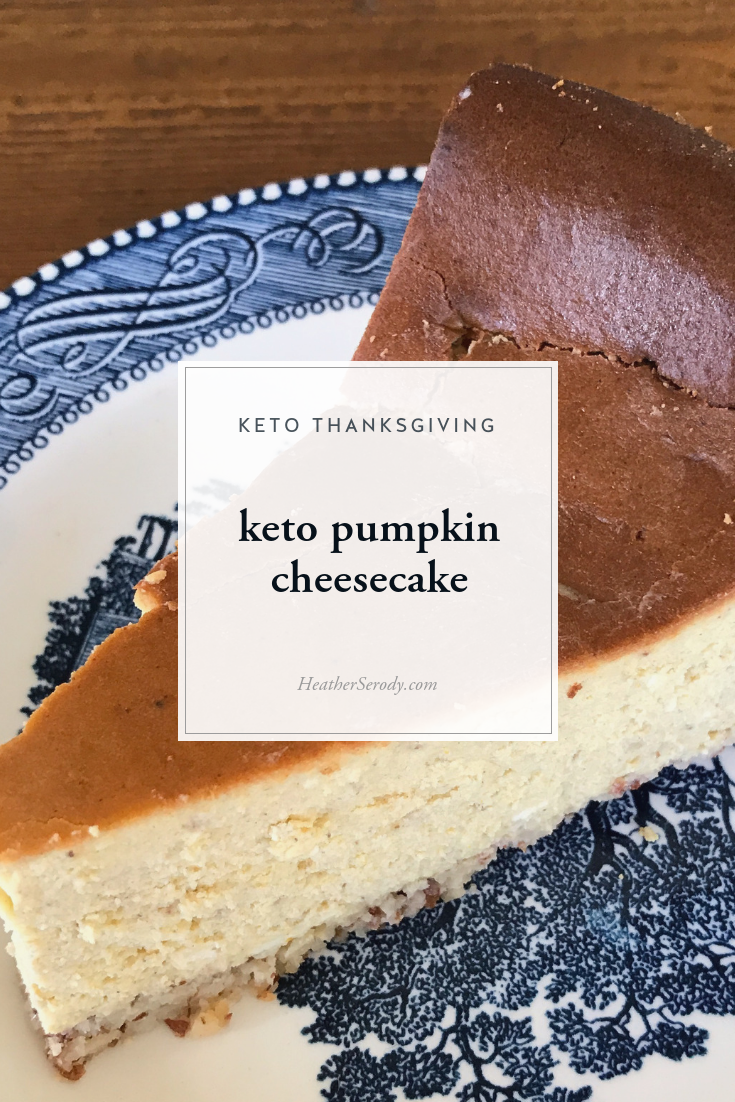 keto pumpkin cheesecake | This cheesecake gives you the density, texture, and tang of traditional cheesecake, but with a subtle pumpkin flavor that you crave on Thanksgiving without all the carbs.