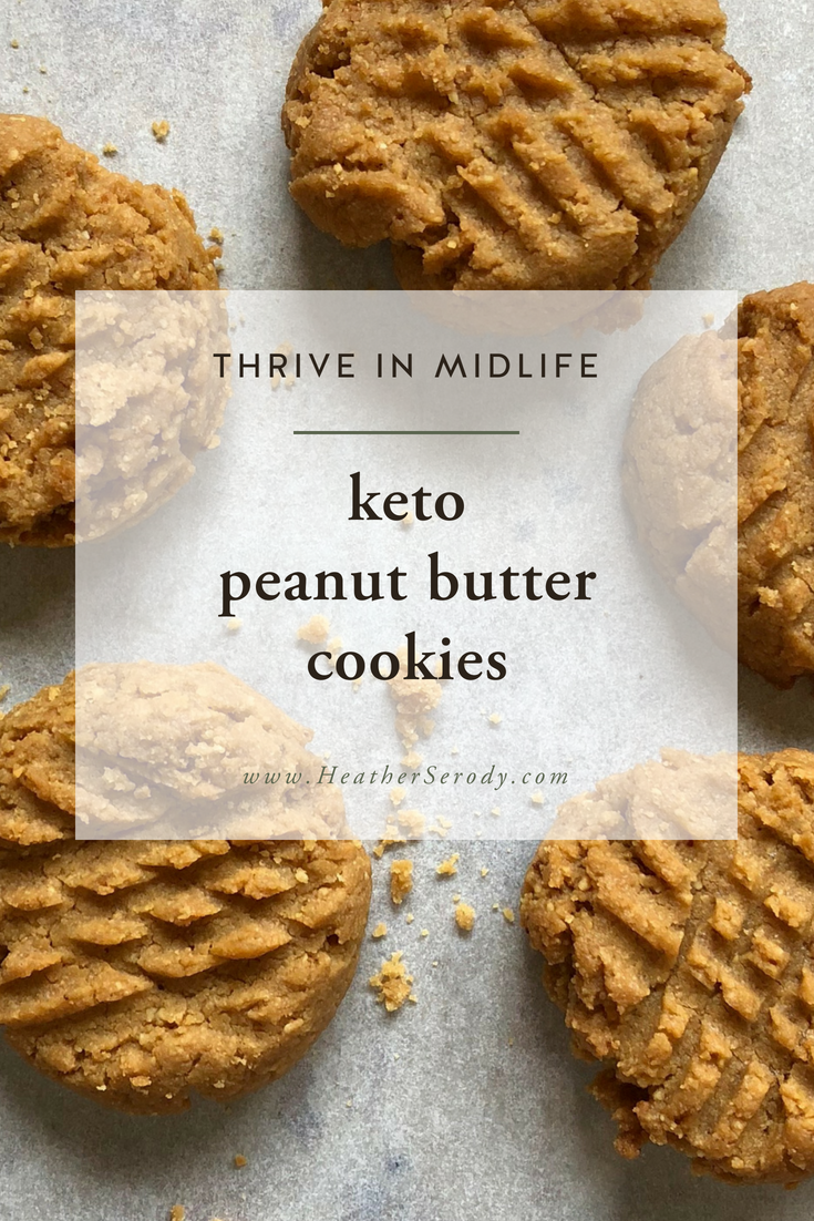 easy keto peanut butter cookies recipe - Thrive In Midlife #keto #LCHF #ketodesserts #cookies #peanutbutter