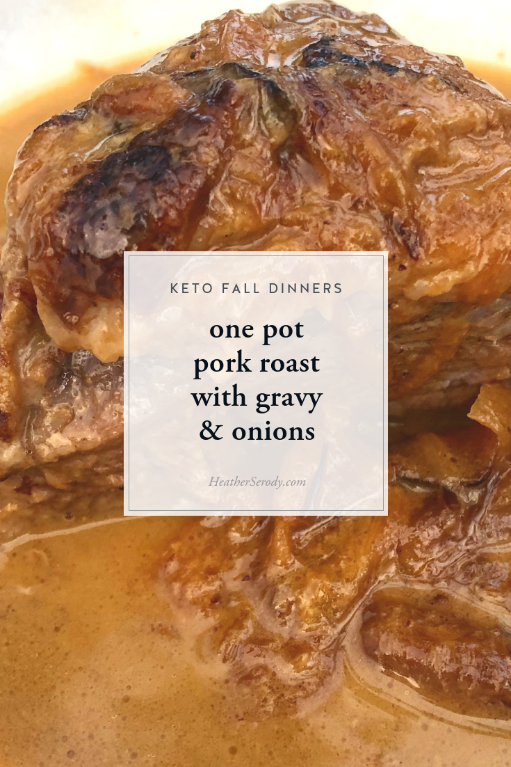 one pot pork roast with gravy & onions