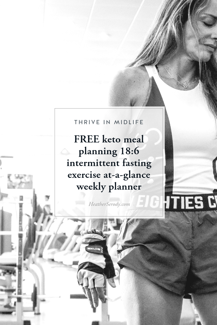 keto meal planning + 18/6 intermittent fasting + exercise at-a-glance weekly planner {FREE PRINTABLE}