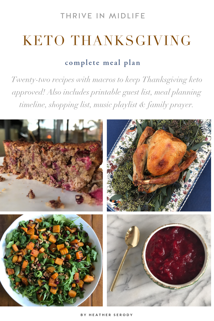 A keto approved Thanksgiving Meal Plan includes 22 recipes with macros 2. A handy printable headcount list & turkey size calculator. 3. Meal planning timeline to help you plan ahead, cook recipes ahead of time and stay organized. 4. Special items Amazon shopping list to make buying special keto ingredients easy. 5. A Thanksgiving Spotify playlist. 6. A printable Thanksgiving family prayer. #keto #thankgiving #ketorecipes #ketoholiday
