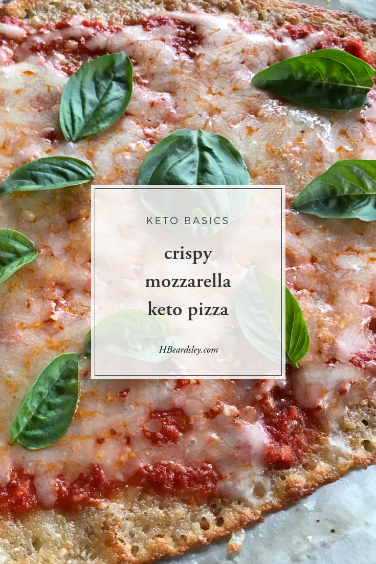 crispy mozzarella keto pizza