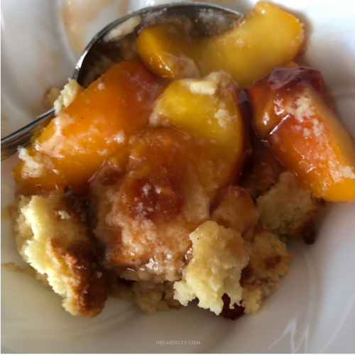 lowcarb peach cobbler Heather Beardsley Coaching