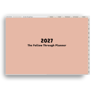 Follow Through Planner 2027