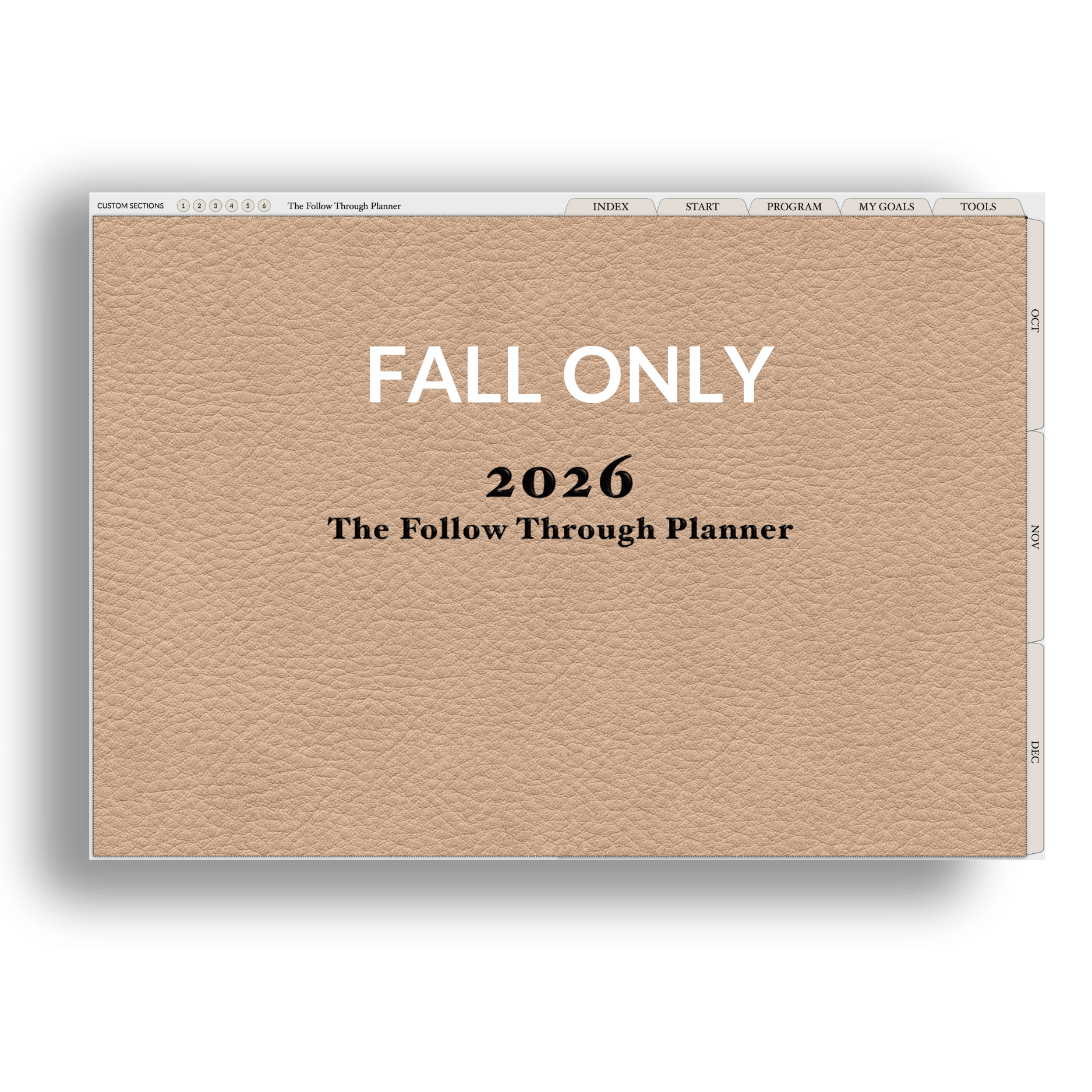 Fall ONLY 2026 Follow Through Planner